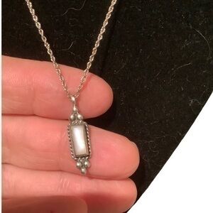 Silver Cloud mother of Pearl necklace